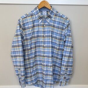 Brooks Brothers Blue and Yellow Plaid Shirt